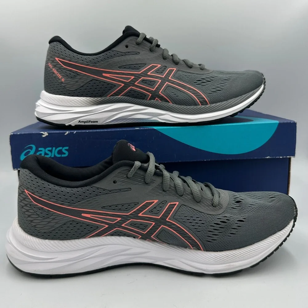 ASICS‎ GEL-Excite 6 Shoes Running Steel Grey Papaya Women 9 Athleisure Run Core